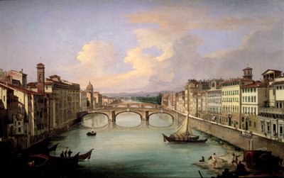 Florenz von der Ponte Vecchio von Giovanni Signorini